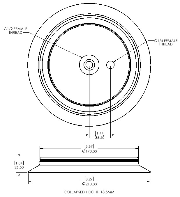 Enlarge Dimensional Drawing