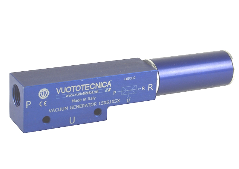 VacMotion product 15 05 10SX Single stage vacuum generator with silencer