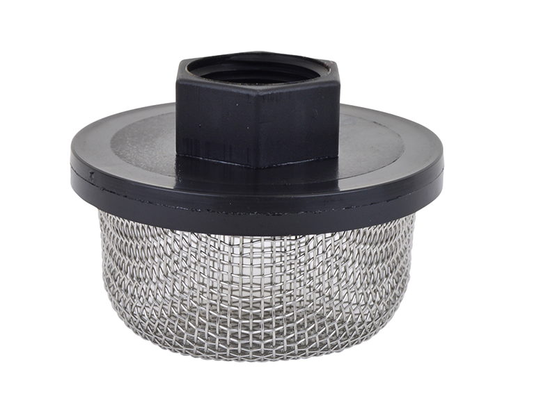 VacMotion USA product 20382 1 FNPT Nylon suction line strainer, 10 mesh