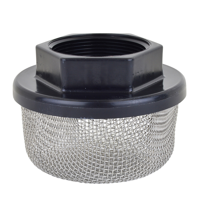 VacMotion USA product 20522 2 FNPT Nylon suction line strainer, 10 mesh