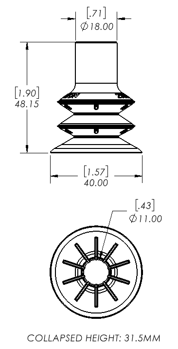 Enlarge Dimensional Drawing