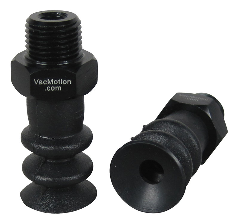 VacMotion product MB14NBR18M 14mm 2.5 bellows NBR suction cup with