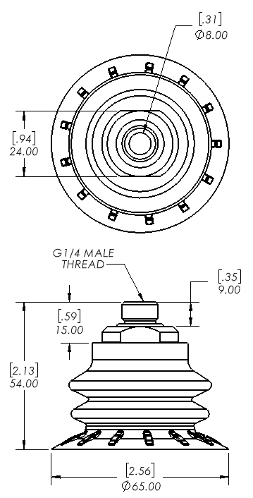 Enlarge Dimensional Drawing