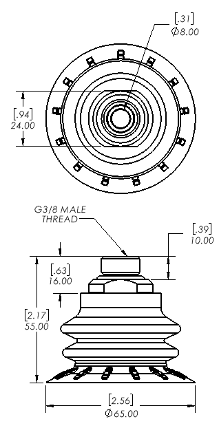 Enlarge Dimensional Drawing