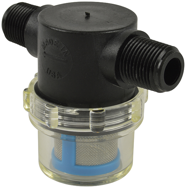 3/8 MNPT Line Strainer - Low Profile 304 Micron Stainless Steel Filter