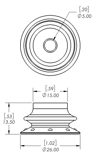 Enlarge Dimensional Drawing